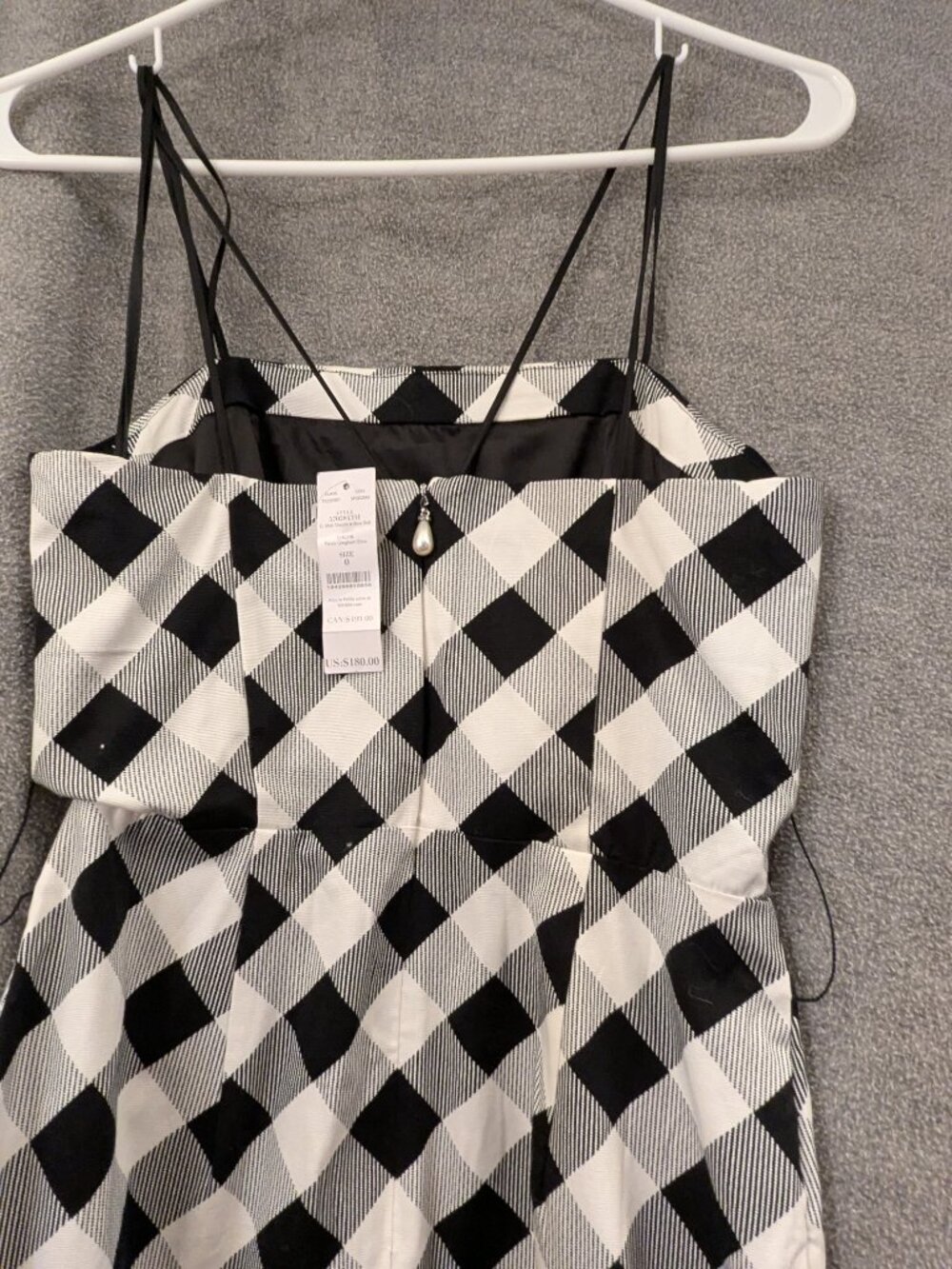 New B & W Size 0 White House Black Market Dress w/Detachable Bow